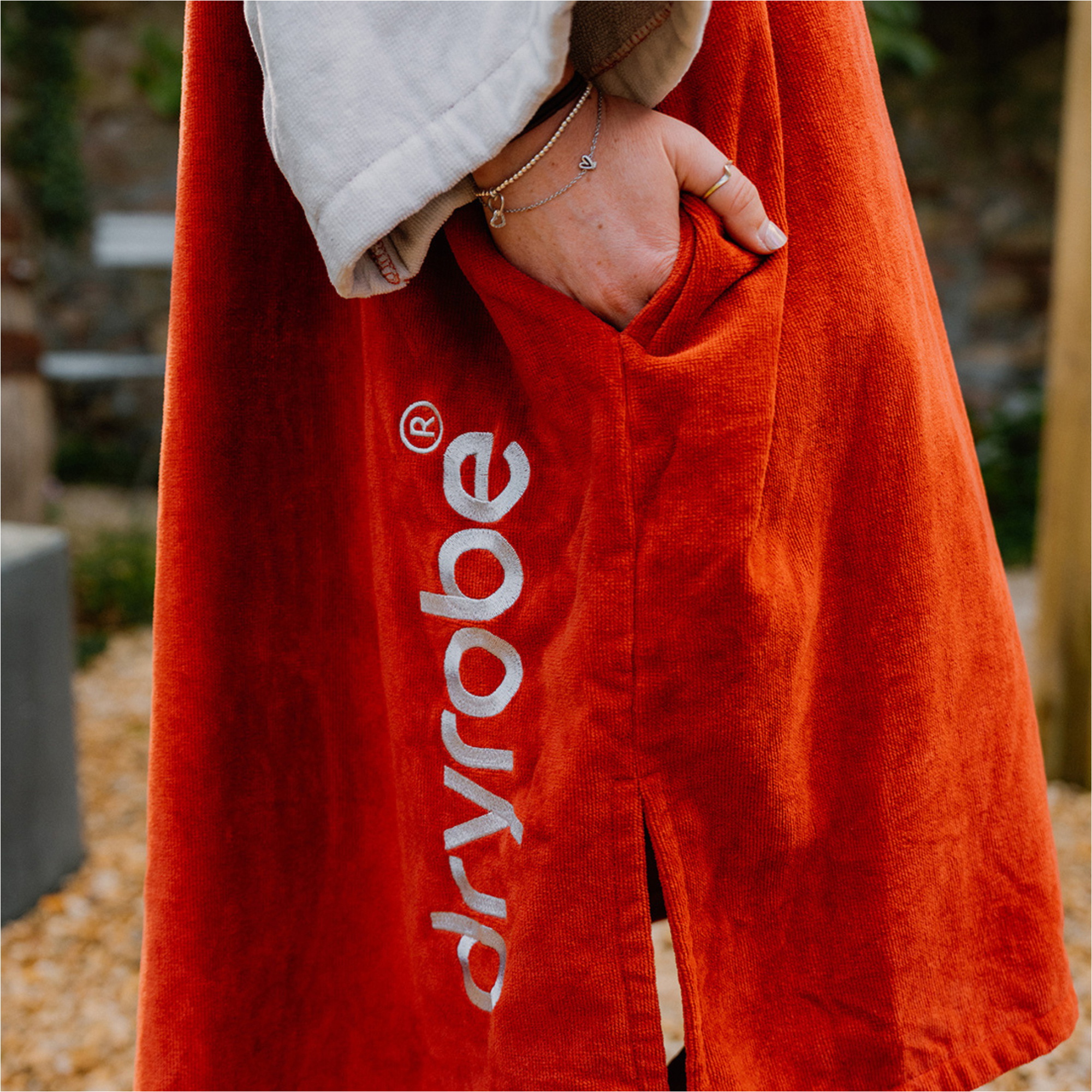 2026 Dryrobe Full-Zip Organic Towel Robe ORGANICFZTRBO - Burnt Orange